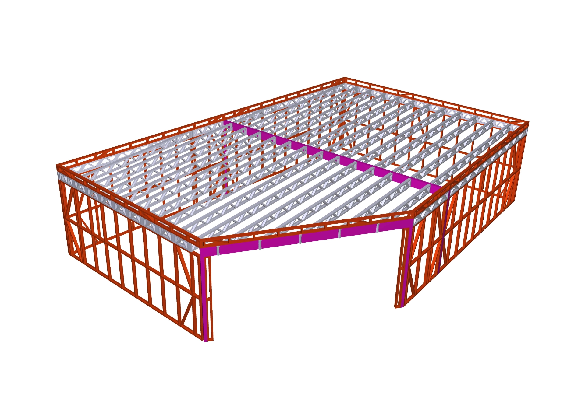 Voorbeeld van een 3D-plan voor RevoFrame installatie
