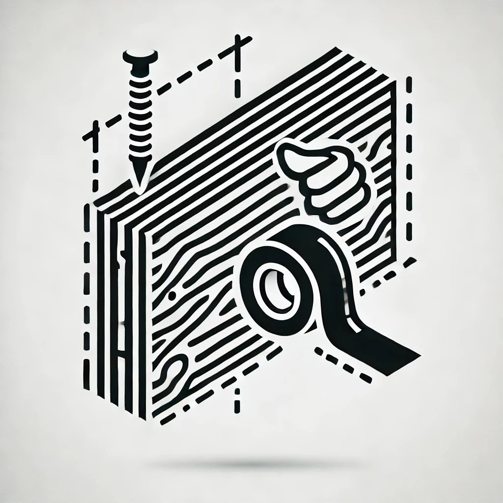 Pictogram OSB buitenkant plaatsen